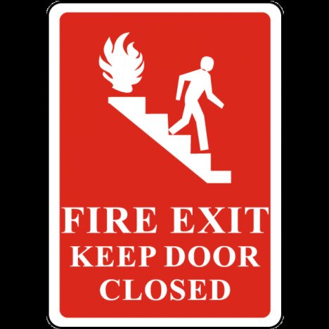 Fire Exit Keep Door Closed Sign