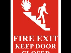 Fire Exit Keep Door Closed Sign