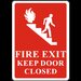 Fire Exit Keep Door Closed Sign